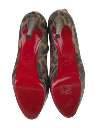 Christian Louboutin Leather Animal Print Boots