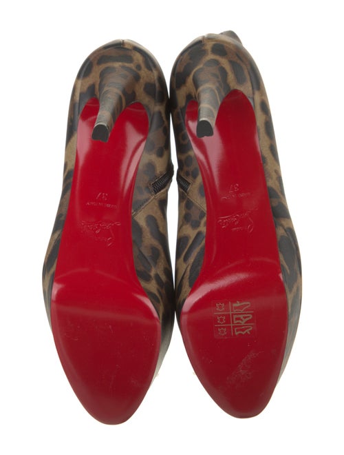 Christian Louboutin Leather Animal Print Boots