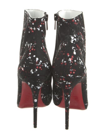 Christian Louboutin Canvas Printed Boots