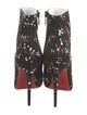 Christian Louboutin Canvas Printed Boots
