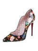 Christian Louboutin Patent Leather Floral Print Pumps