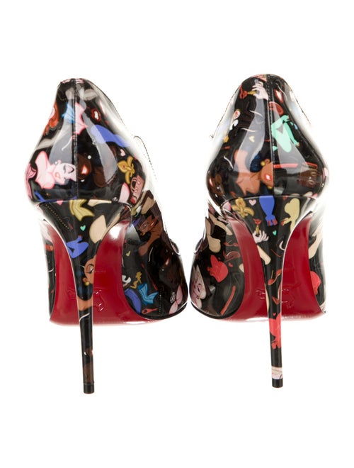 Christian Louboutin Patent Leather Floral Print Pumps
