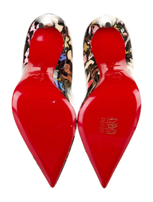 Christian Louboutin Patent Leather Floral Print Pumps