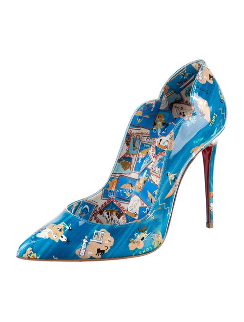 Christian Louboutin Patent Leather Graphic Print Pumps