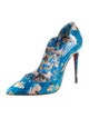 Christian Louboutin Patent Leather Graphic Print Pumps