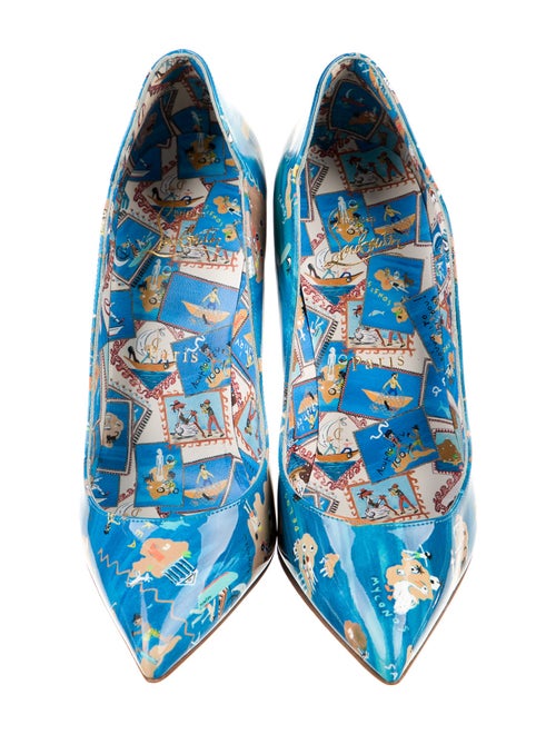 Christian Louboutin Patent Leather Graphic Print Pumps