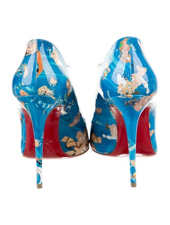 Christian Louboutin Patent Leather Graphic Print Pumps