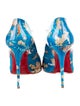 Christian Louboutin Patent Leather Graphic Print Pumps