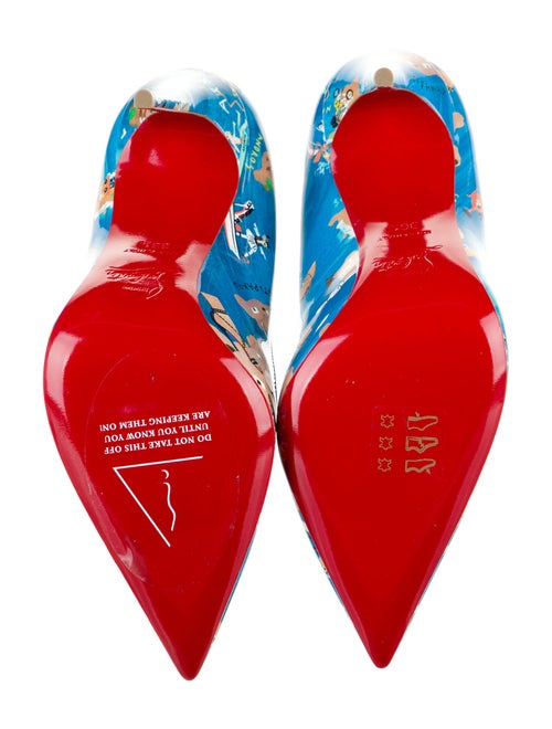 Christian Louboutin Patent Leather Graphic Print Pumps