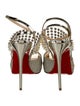 Christian Louboutin Spike Accents Patent Leather Slingback Pumps