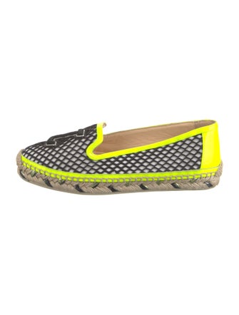 Christian Louboutin Printed Embroidered Accent Espadrilles