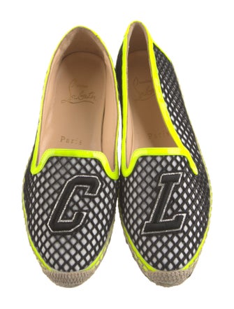 Christian Louboutin Printed Embroidered Accent Espadrilles