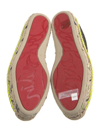 Christian Louboutin Printed Embroidered Accent Espadrilles