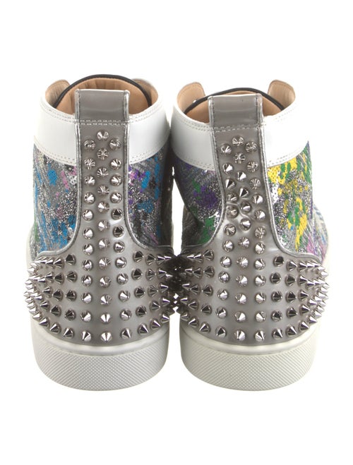 Christian Louboutin Rockstud Spike Printed Sneakers