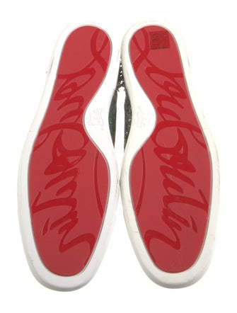 Christian Louboutin Rockstud Spike Printed Sneakers