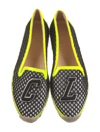 Christian Louboutin Printed Embroidered Accent Espadrilles