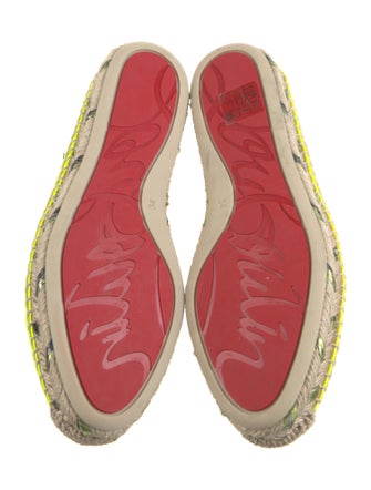 Christian Louboutin Printed Embroidered Accent Espadrilles