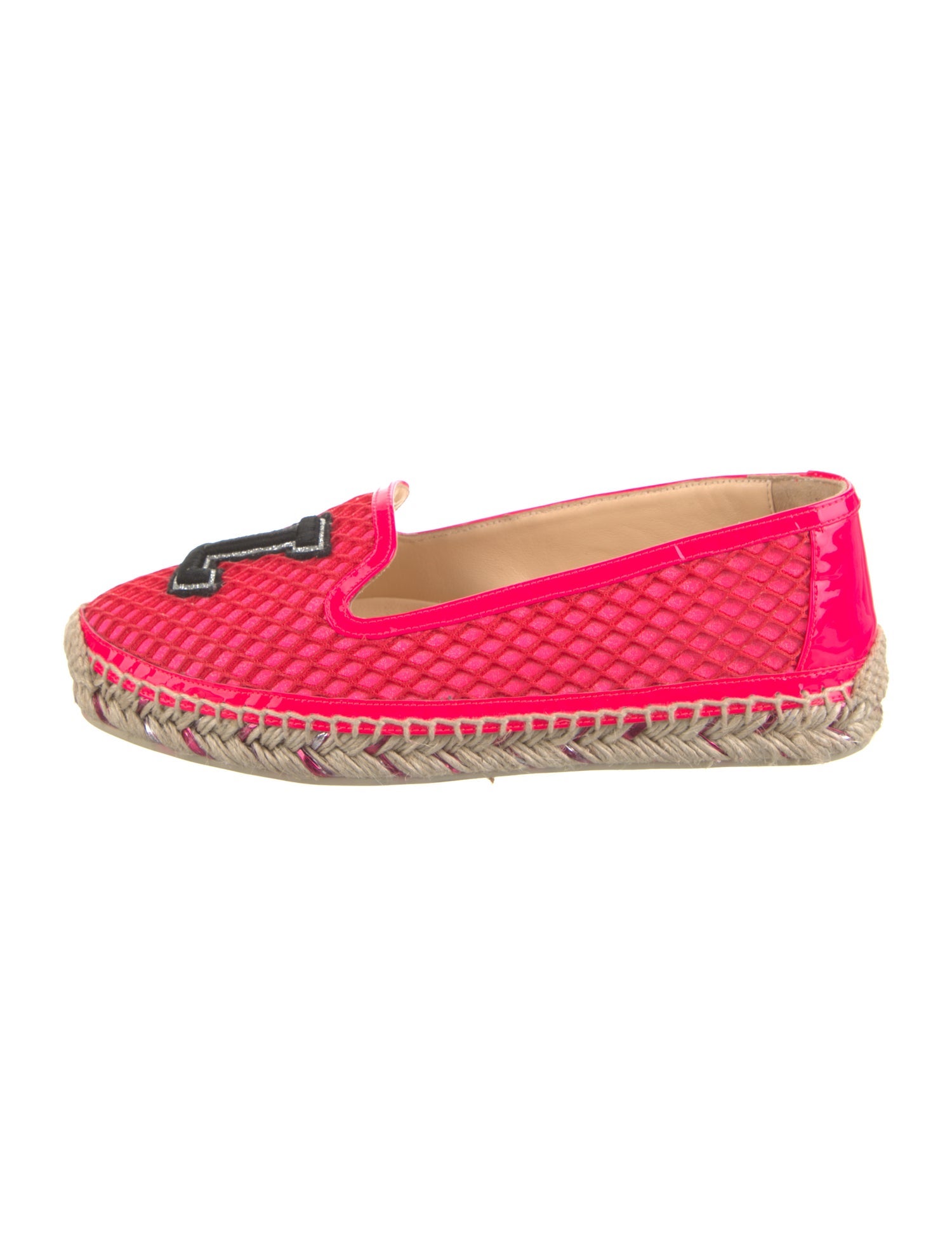 Christian Louboutin Printed Glitter Accents Espadrilles