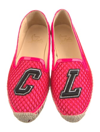 Christian Louboutin Printed Glitter Accents Espadrilles