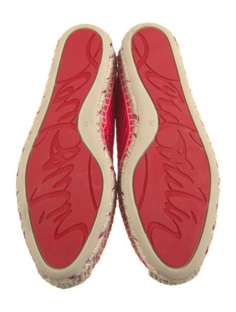 Christian Louboutin Printed Glitter Accents Espadrilles