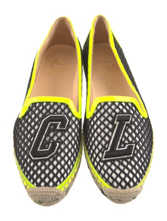 Christian Louboutin Printed Glitter Accents Espadrilles