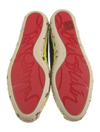 Christian Louboutin Printed Glitter Accents Espadrilles