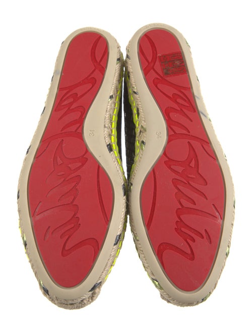 Christian Louboutin Printed Glitter Accents Espadrilles