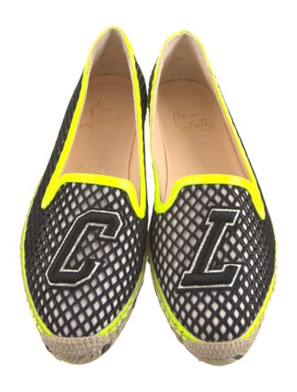 Christian Louboutin Printed Glitter Accents Espadrilles