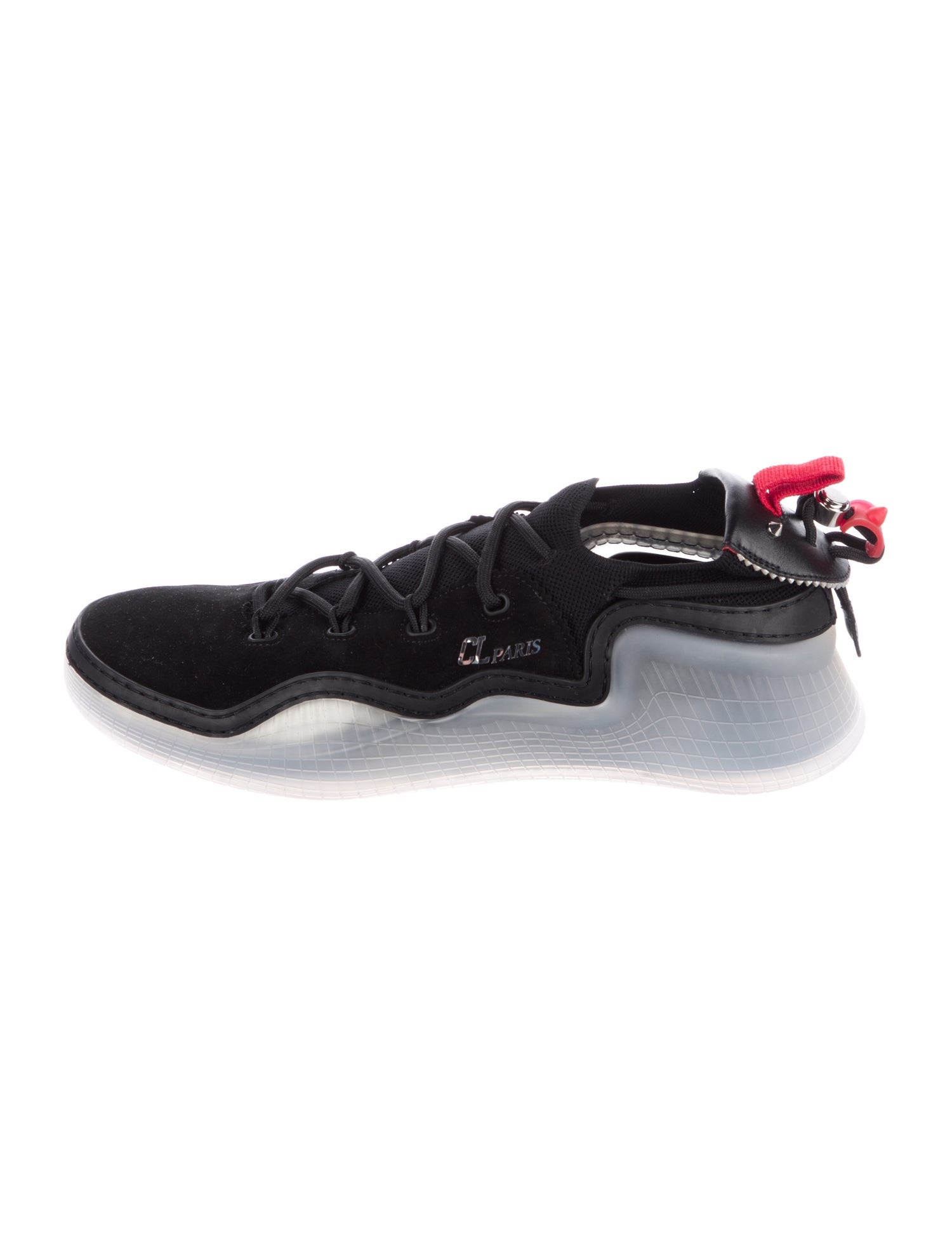 Christian Louboutin Suede Mesh Accents Sneakers