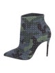 Christian Louboutin Suede Camouflage Print Boots