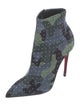 Christian Louboutin Suede Camouflage Print Boots