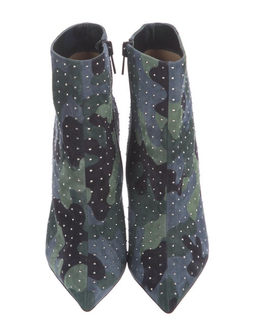 Christian Louboutin Suede Camouflage Print Boots