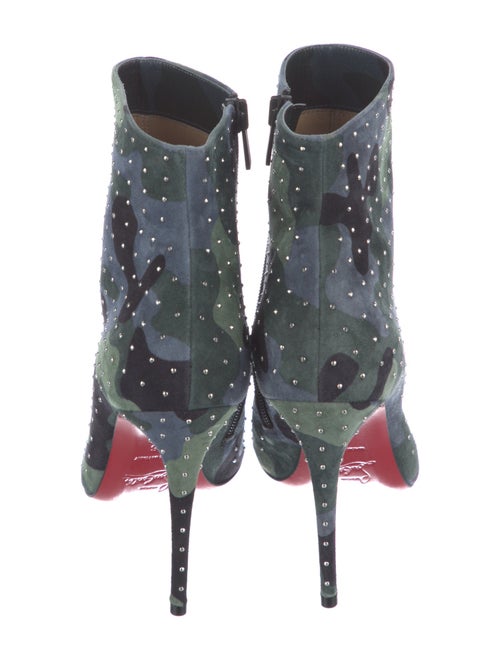 Christian Louboutin Suede Camouflage Print Boots