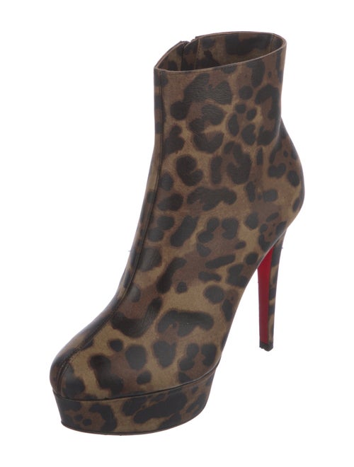 Christian Louboutin Leather Animal Print Boots