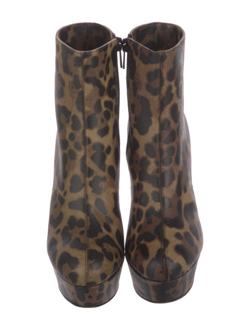 Christian Louboutin Leather Animal Print Boots