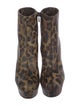 Christian Louboutin Leather Animal Print Boots