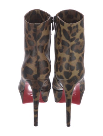 Christian Louboutin Leather Animal Print Boots