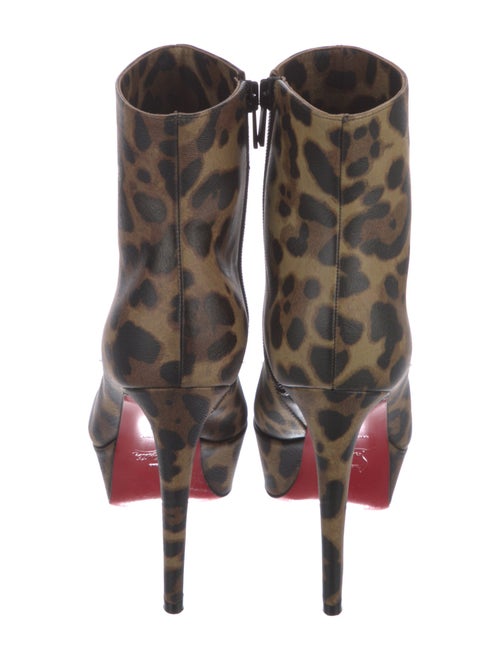 Christian Louboutin Leather Animal Print Boots