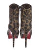 Christian Louboutin Leather Animal Print Boots