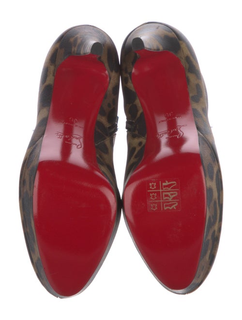 Christian Louboutin Leather Animal Print Boots