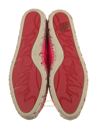 Christian Louboutin Graphic Print Glitter Accents Espadrilles