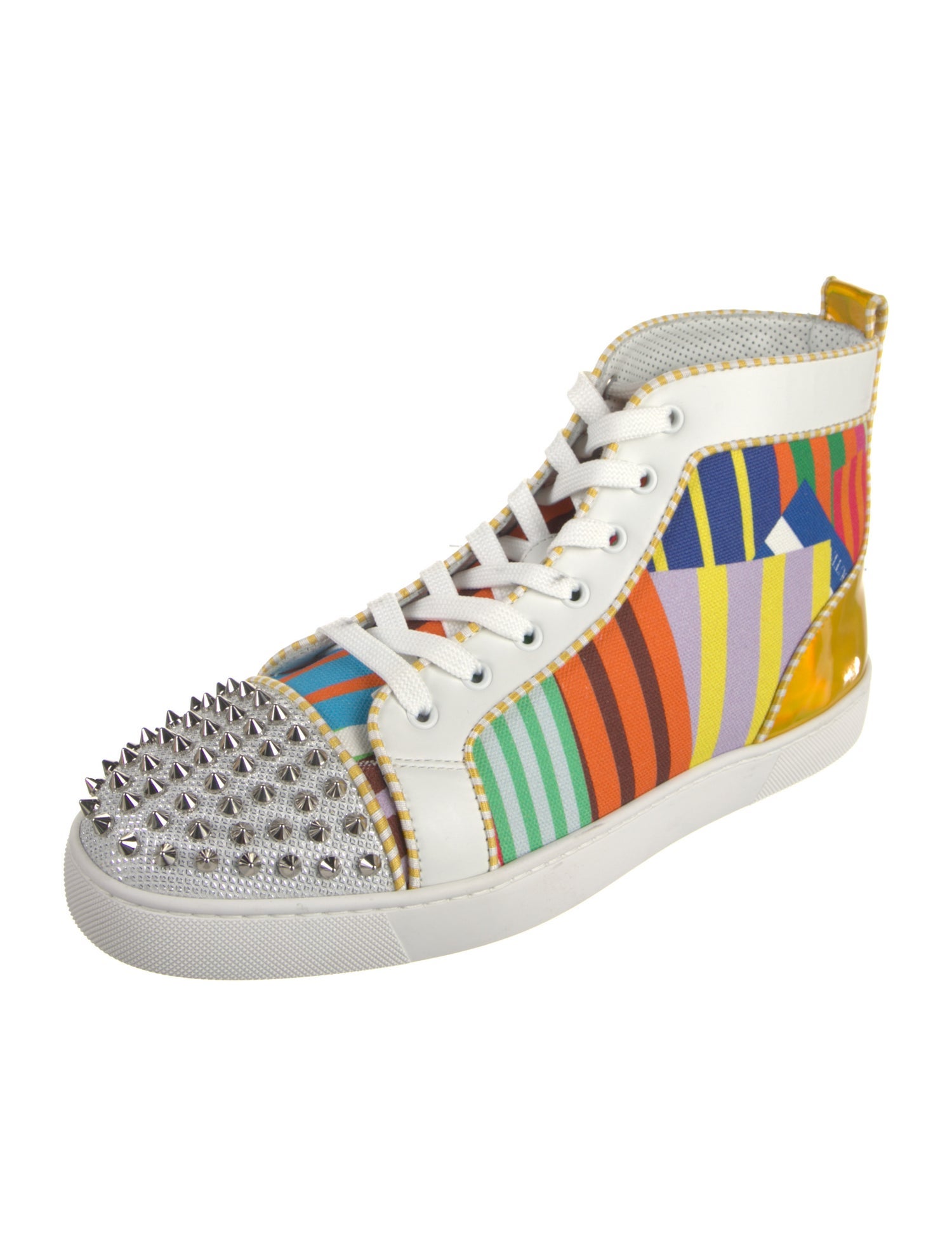 Christian Louboutin Canvas Striped Sneakers