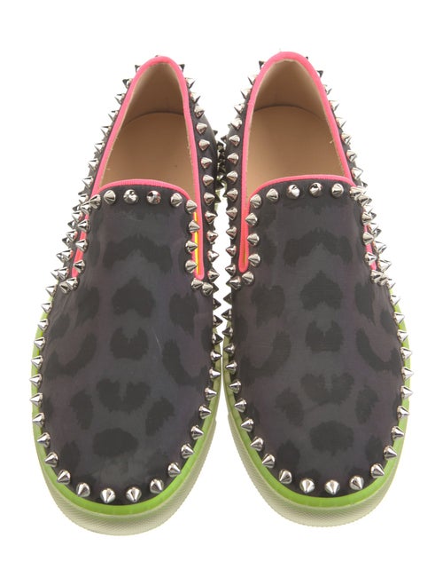 Christian Louboutin Spike Accents Printed Sneakers