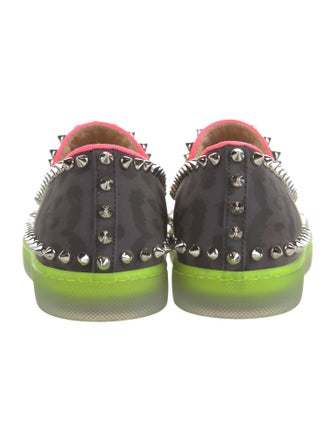 Christian Louboutin Spike Accents Printed Sneakers