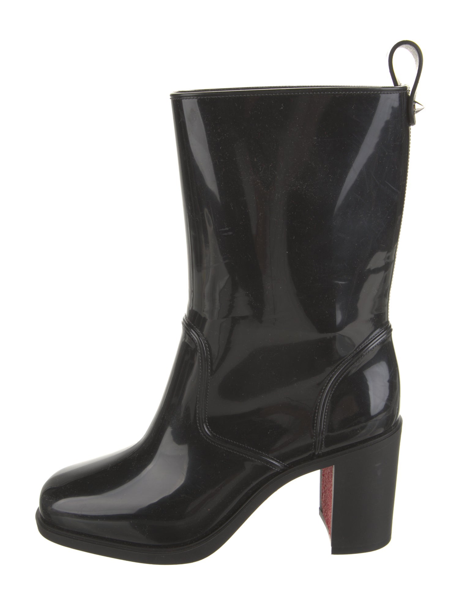Christian Louboutin Rubber Studded Accents Rain Boots
