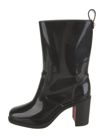 Christian Louboutin Rubber Studded Accents Rain Boots
