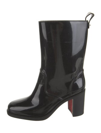 Christian Louboutin Rubber Studded Accents Rain Boots