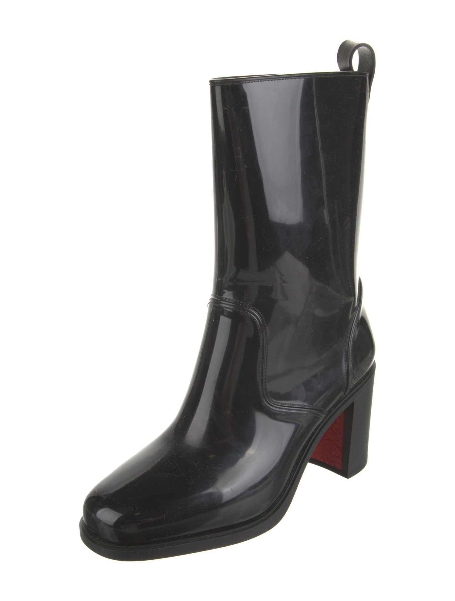 Christian Louboutin Rubber Studded Accents Rain Boots