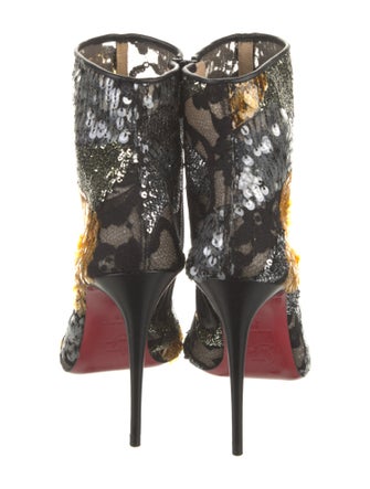 Christian Louboutin Sequins Patterned Boots