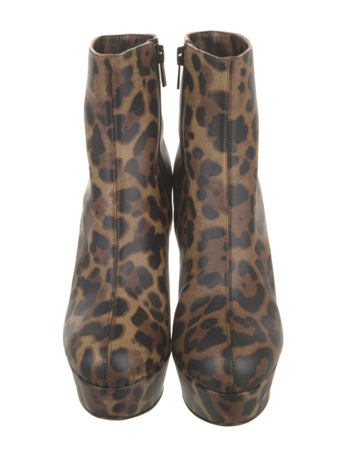 Christian Louboutin Leather Animal Print Boots